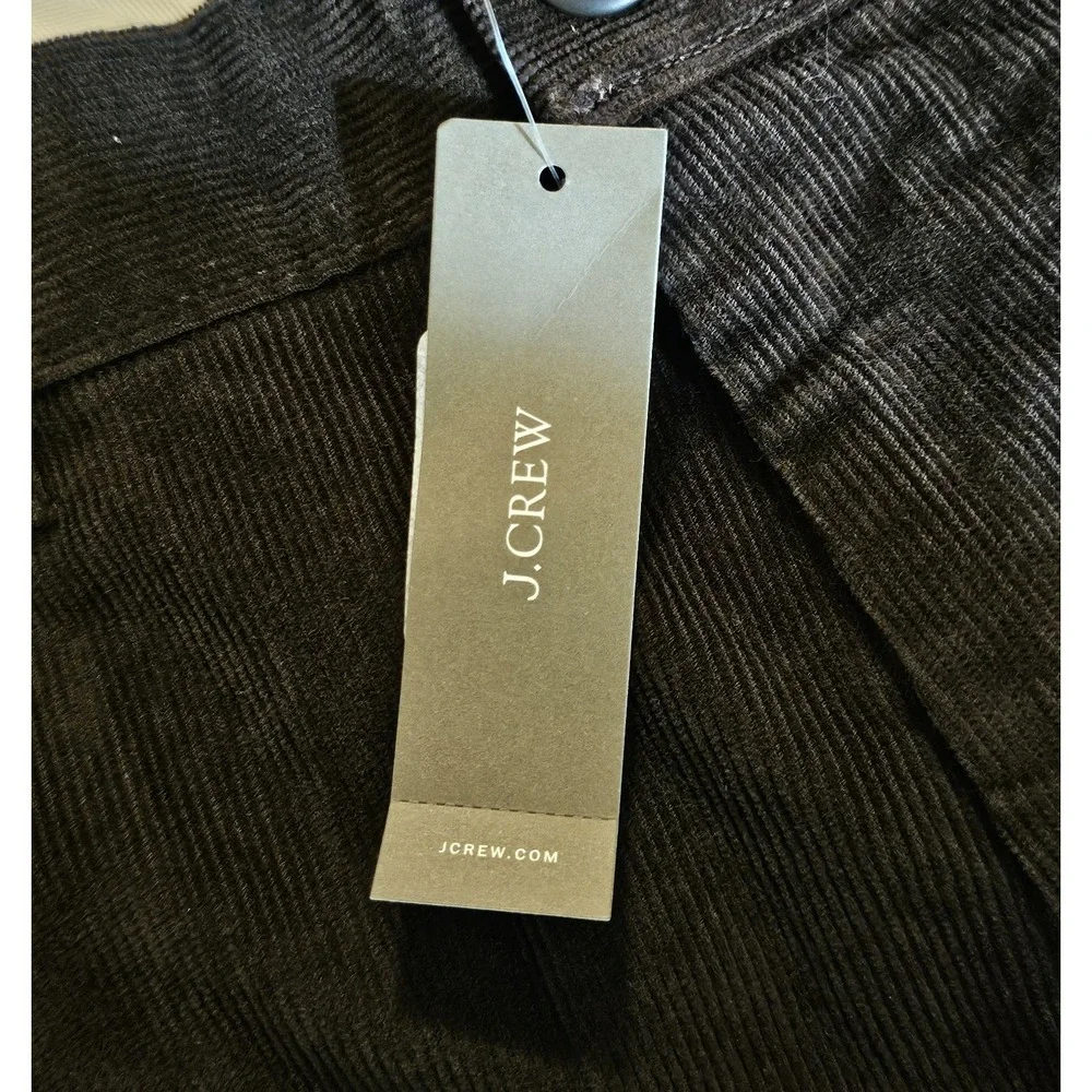 J. Crew Men's Classic Straight Fit Corduroy Pants Dark Brown Size 34x30 Stretch